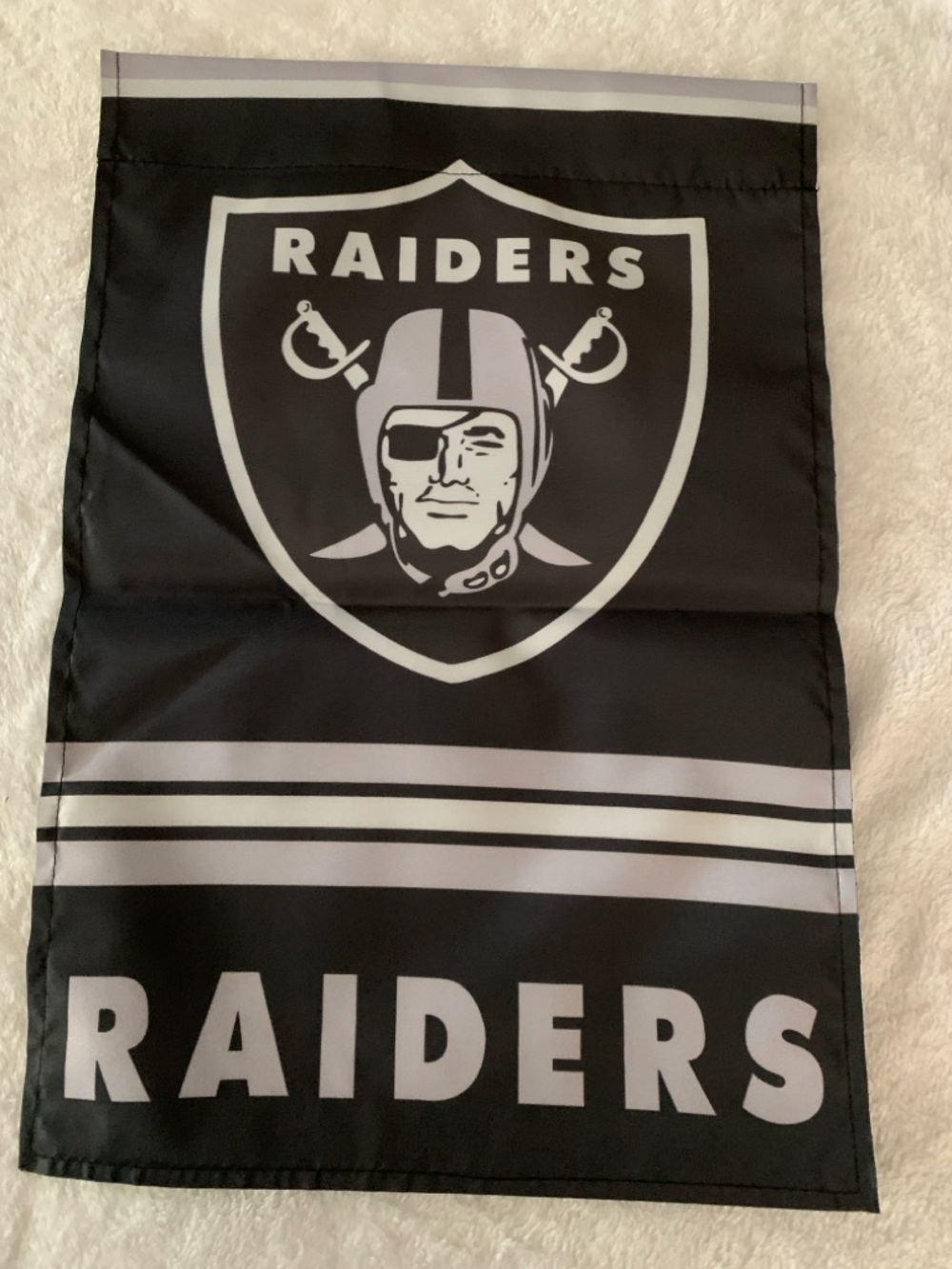 Raiders Black & Silver Team Banner